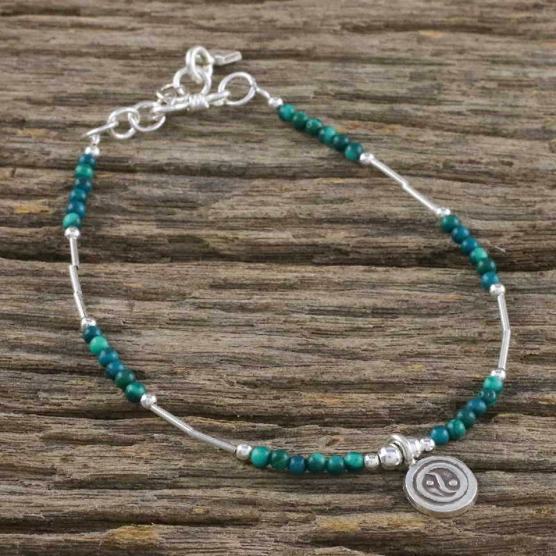 Discounted Jewelry For A Glamorous Look Peaceful Meditation Dyed Green Quartz Beaded Bracelet with Silver Pendant Discounted Jewelry For A Glamorous Look Peaceful Meditation Dyed Green Quartz Beaded Bracelet with Silver Pendant