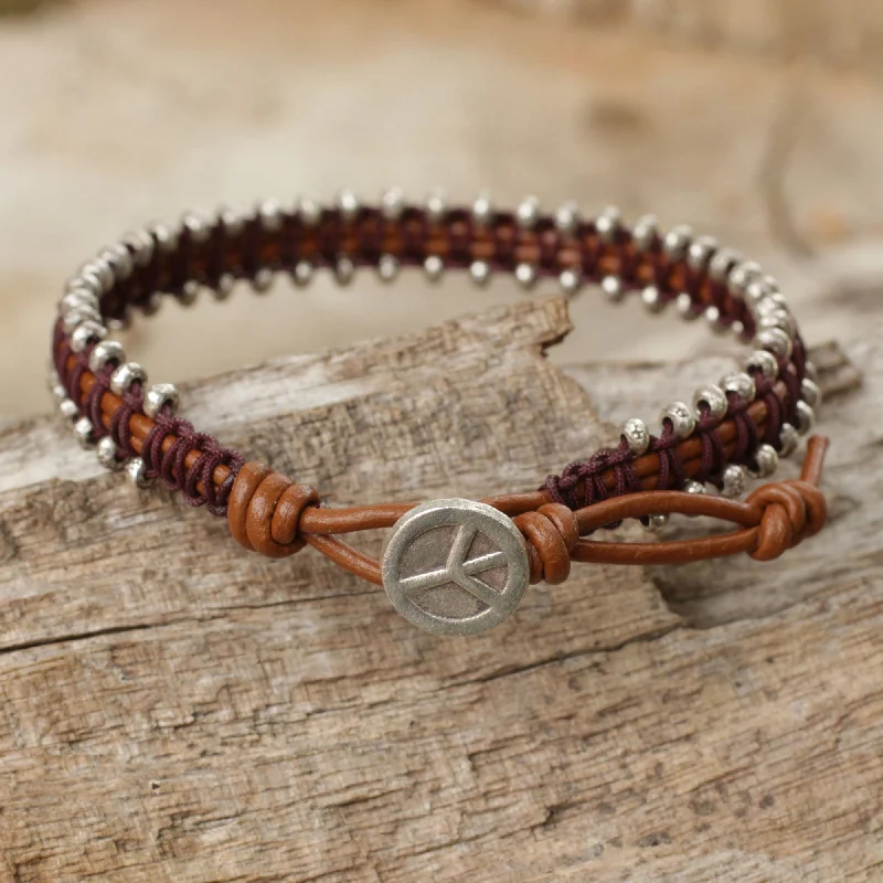 Sparkle On A Budget – Fine Jewelry For Less Peaceful Tribe Thai Hill Tribe Silver Beaded Bracelet on Leather Cords Sparkle On A Budget – Fine Jewelry For Less Peaceful Tribe Thai Hill Tribe Silver Beaded Bracelet on Leather Cords