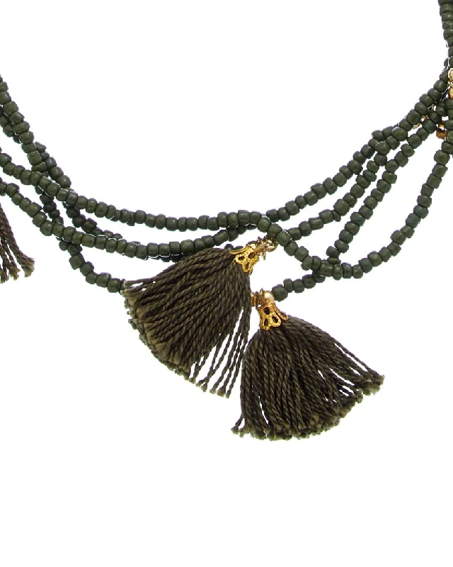 Jewelry Deals That Outshine The Rest POM POM NECKLACE SET OF 5 MILITARY OLIVE