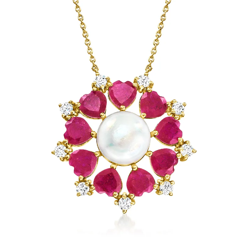 Bohemian-Inspired Jewelry For Free-Spirited Fashion Ross-Simons 10.5-11mm Cultured Pearl and Ruby Necklace With . White Topaz in 18kt Gold Over Sterling Bohemian-Inspired Jewelry For Free-Spirited Fashion Ross-Simons 10.5-11mm Cultured Pearl and Ruby Necklace With . White Topaz in 18kt Gold Over Sterling