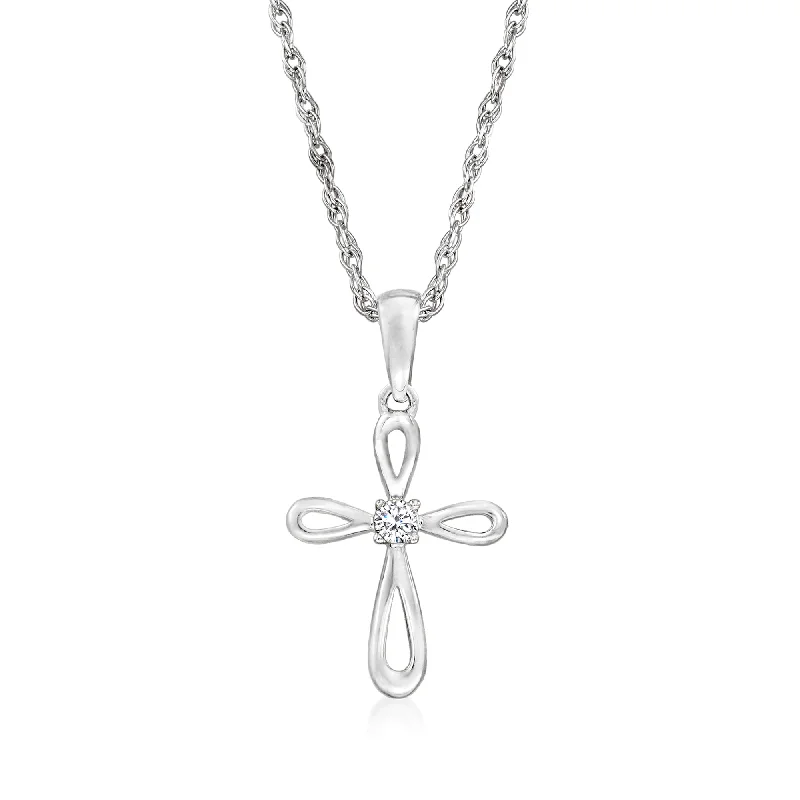 Unique Jewelry For Less – Shop The Sale Now Ross-Simons 14kt White Gold Cross Pendant Necklace With Diamond Accent Unique Jewelry For Less – Shop The Sale Now Ross-Simons 14kt White Gold Cross Pendant Necklace With Diamond Accent