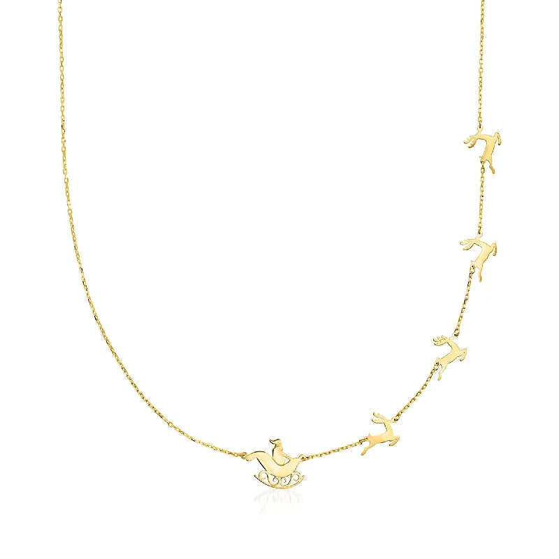 Luxury Jewelry Sale – Elegant Styles At Unbeatable Prices Ross-Simons 14kt Yellow Gold Santa's Sleigh Station Necklace Luxury Jewelry Sale – Elegant Styles At Unbeatable Prices Ross-Simons 14kt Yellow Gold Santa's Sleigh Station Necklace