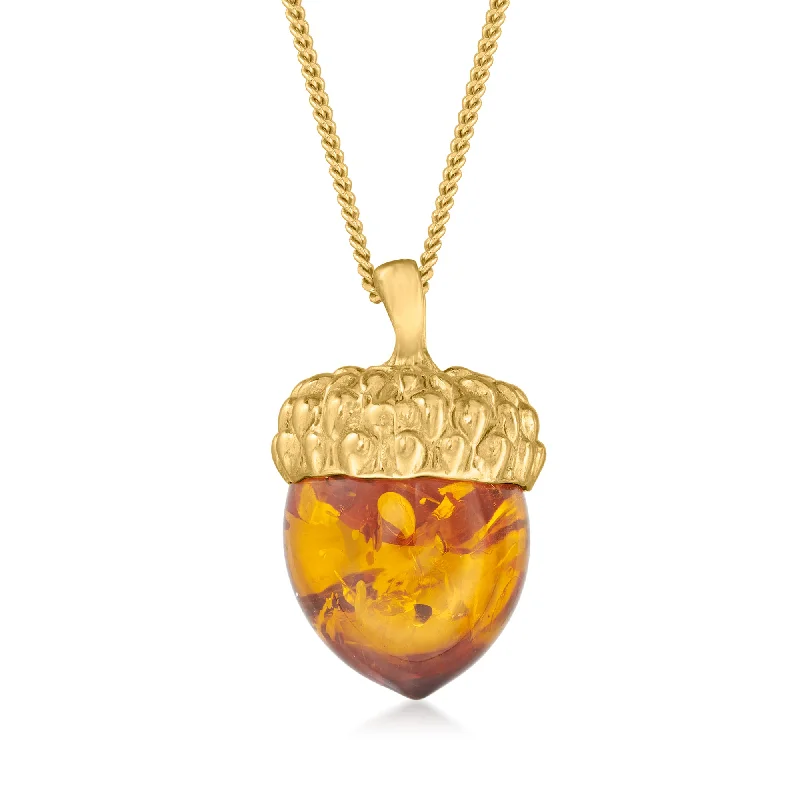 Must-Have Jewelry Pieces At Reduced Prices Ross-Simons Amber Acorn Pendant Necklace in 18kt Gold Over Sterling Must-Have Jewelry Pieces At Reduced Prices Ross-Simons Amber Acorn Pendant Necklace in 18kt Gold Over Sterling