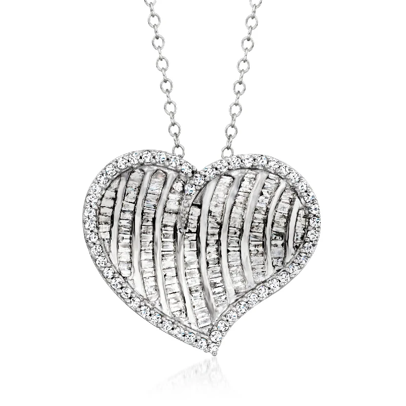 Jewelry Clearance Event – Stock Up Before It's Over Ross-Simons Diamond Heart Pendant Necklace in Sterling Silver Jewelry Clearance Event – Stock Up Before It's Over Ross-Simons Diamond Heart Pendant Necklace in Sterling Silver