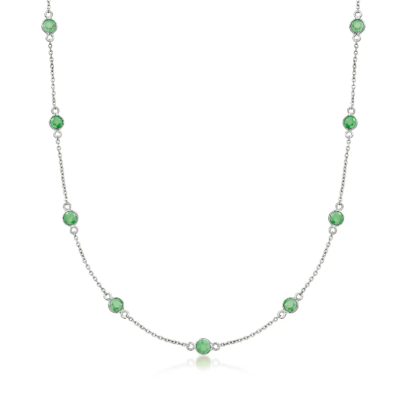 Seasonal Jewelry Deals – Elevate Your Style Ross-Simons Emerald Station Necklace in Sterling Silver Seasonal Jewelry Deals – Elevate Your Style Ross-Simons Emerald Station Necklace in Sterling Silver