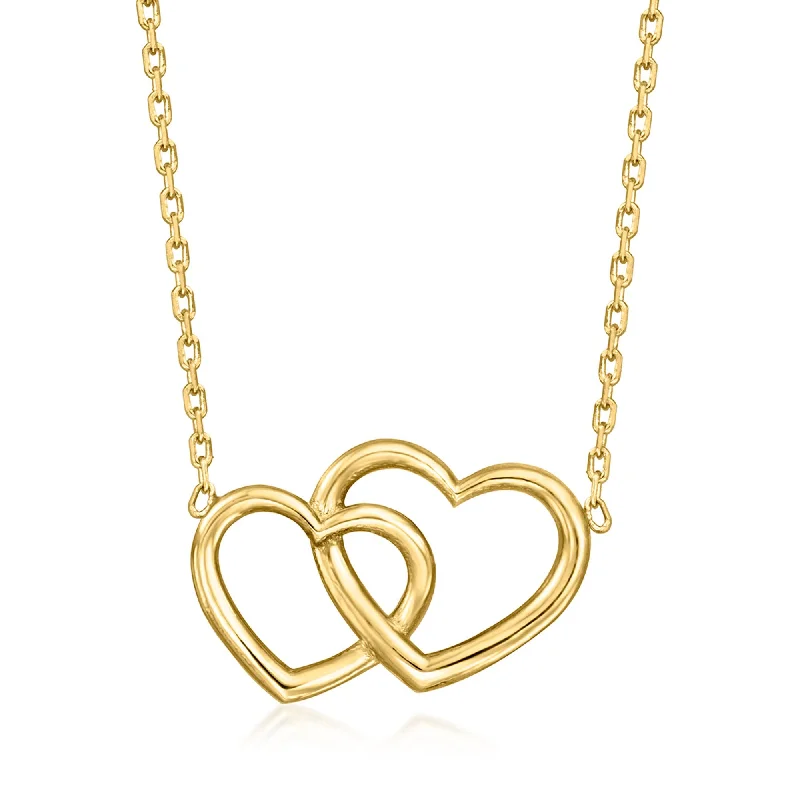 Shop Modern Jewelry Collections With Exclusive Discounts Ross-Simons Italian 14kt Yellow Gold Interlocking Heart Necklace Shop Modern Jewelry Collections With Exclusive Discounts Ross-Simons Italian 14kt Yellow Gold Interlocking Heart Necklace