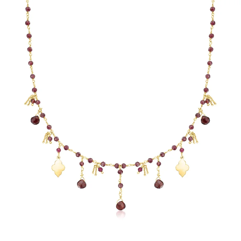 Shine Without Limits – Jewelry Sale Happening Now Ross-Simons Italian Garnet Bead Drop Necklace in 24kt Gold Over Sterling Shine Without Limits – Jewelry Sale Happening Now Ross-Simons Italian Garnet Bead Drop Necklace in 24kt Gold Over Sterling