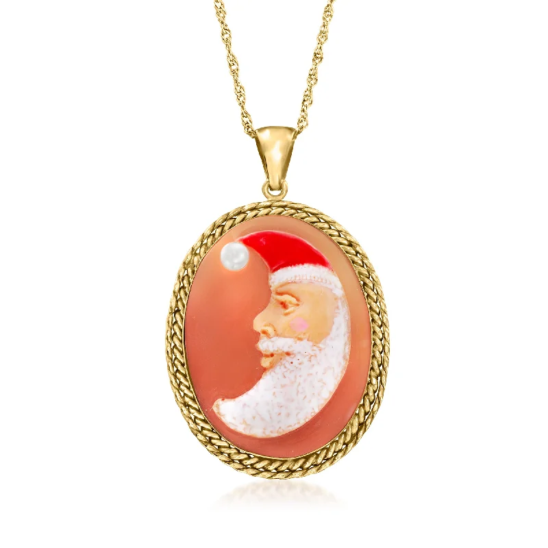 Bestselling Jewelry At Special Promotional Rates Ross-Simons Italian Orange Shell Santa Cameo Pendant Necklace in 18kt Gold Over Sterling Bestselling Jewelry At Special Promotional Rates Ross-Simons Italian Orange Shell Santa Cameo Pendant Necklace in 18kt Gold Over Sterling