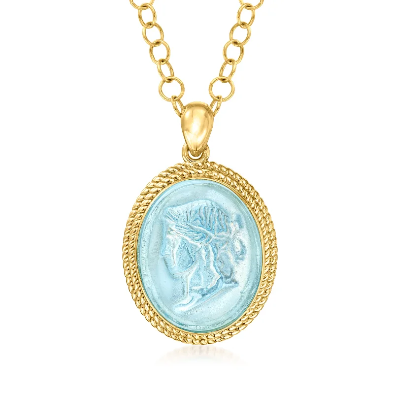 Flash Jewelry Sale – Get Stunning Pieces At Low Prices Ross-Simons Italian Tagliamonte Blue Venetian Glass Pendant Necklace in 18kt Gold Over Sterling Flash Jewelry Sale – Get Stunning Pieces At Low Prices Ross-Simons Italian Tagliamonte Blue Venetian Glass Pendant Necklace in 18kt Gold Over Sterling