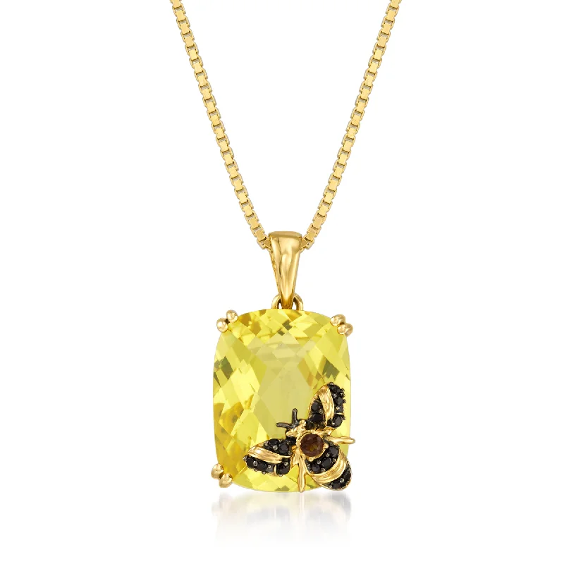 Exclusive Jewelry Bundles At Discounted Rates Ross-Simons Lemon Quartz Bee Pendant Necklace in 18kt Gold Over Sterling Exclusive Jewelry Bundles At Discounted Rates Ross-Simons Lemon Quartz Bee Pendant Necklace in 18kt Gold Over Sterling