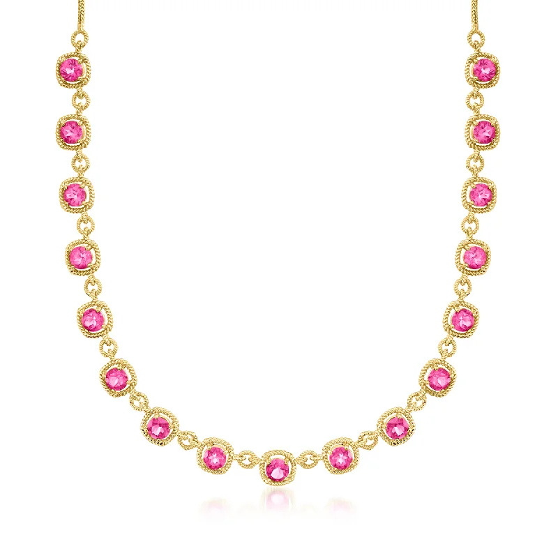 Customized Silver Jewelry For Unique Style Ross-Simons Pink Topaz Necklace in 18kt Gold Over Sterling Customized Silver Jewelry For Unique Style Ross-Simons Pink Topaz Necklace in 18kt Gold Over Sterling