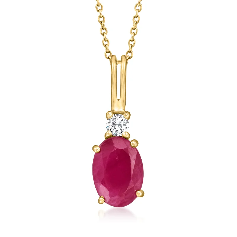 Handcrafted Jewelry Sale – Unique Designs At Low Prices Ross-Simons Ruby Pendant Necklace With Diamond Accent in 14kt Yellow Gold Handcrafted Jewelry Sale – Unique Designs At Low Prices Ross-Simons Ruby Pendant Necklace With Diamond Accent in 14kt Yellow Gold