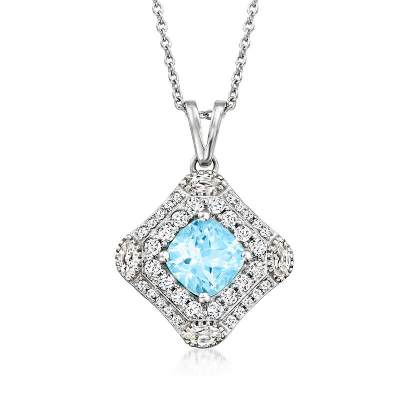 Special Deals On Handcrafted And Designer Jewelry Ross-Simons Sky Blue and . White Topaz Pendant Necklace in Sterling Silver Special Deals On Handcrafted And Designer Jewelry Ross-Simons Sky Blue and . White Topaz Pendant Necklace in Sterling Silver