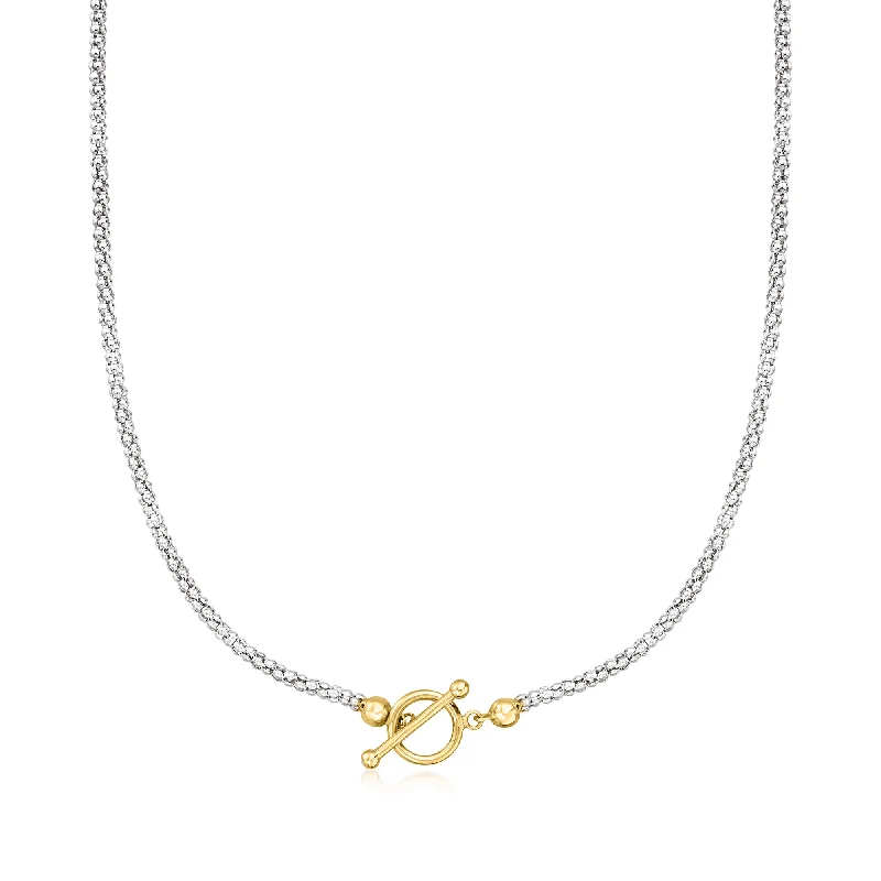 Jewelry Sale Bonanza – Grab Your Sparkle Now Ross-Simons Sterling Silver and 18kt Gold Over Sterling Toggle Necklace Jewelry Sale Bonanza – Grab Your Sparkle Now Ross-Simons Sterling Silver and 18kt Gold Over Sterling Toggle Necklace