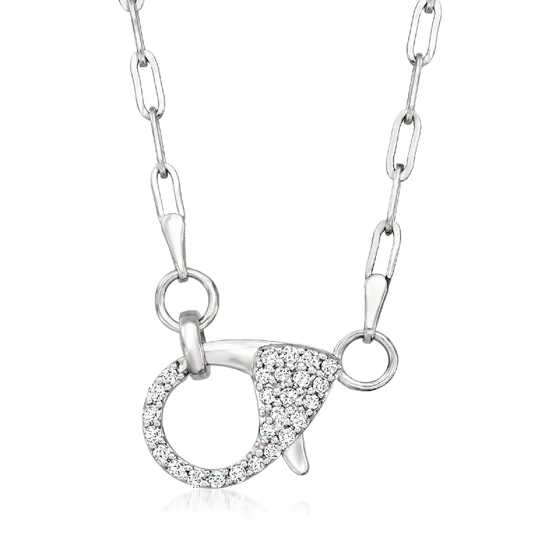 Handcrafted Beauty At Affordable Prices Ross-Simons Sterling Silver Paper Clip Link Necklace With . Diamond Lobster Clasp Handcrafted Beauty At Affordable Prices Ross-Simons Sterling Silver Paper Clip Link Necklace With . Diamond Lobster Clasp