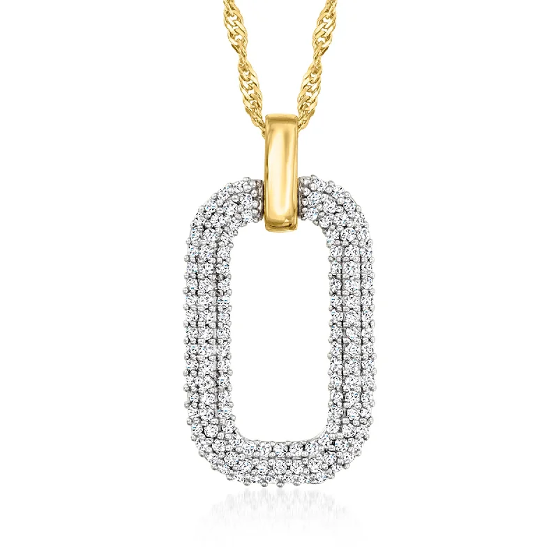 Timeless Jewelry Styles At Wallet-Friendly Prices Ross-Simons White Topaz Paper Clip Link Pendant Necklace in 18kt Gold Over Sterling Timeless Jewelry Styles At Wallet-Friendly Prices Ross-Simons White Topaz Paper Clip Link Pendant Necklace in 18kt Gold Over Sterling