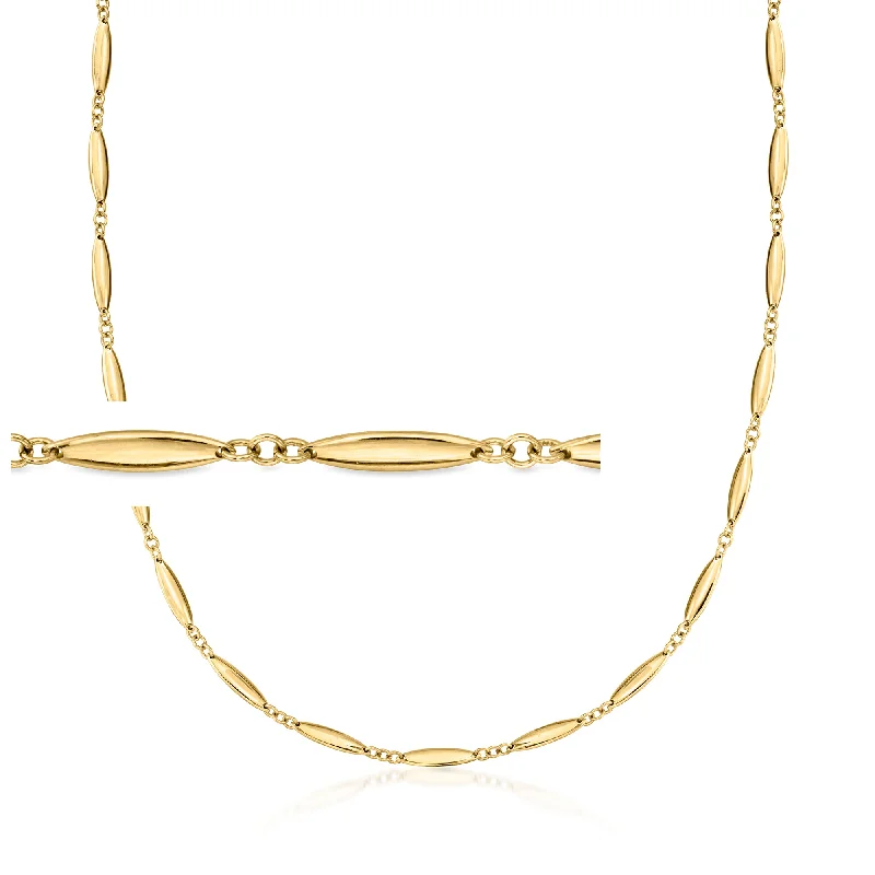 Stunning Statement Jewelry, Unbeatable Discounts RS Pure by Ross-Simons 18kt Gold Vermeil Marquise-Link Necklace Stunning Statement Jewelry, Unbeatable Discounts RS Pure by Ross-Simons 18kt Gold Vermeil Marquise-Link Necklace