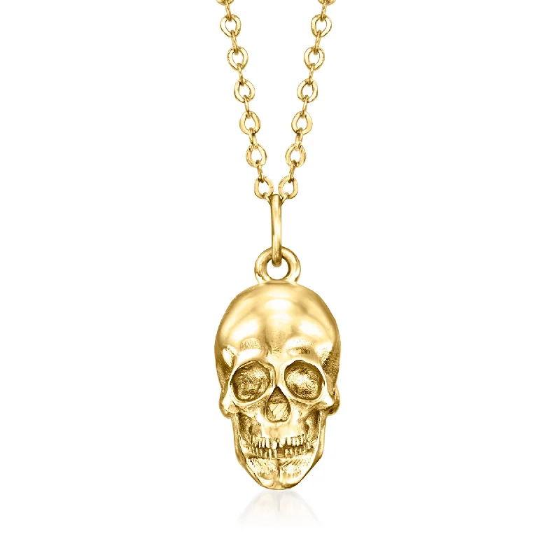 Exclusive Jewelry Offers – Sparkle For Less RS Pure by Ross-Simons Italian 14kt Yellow Gold Skull Pendant Necklace Exclusive Jewelry Offers – Sparkle For Less RS Pure by Ross-Simons Italian 14kt Yellow Gold Skull Pendant Necklace