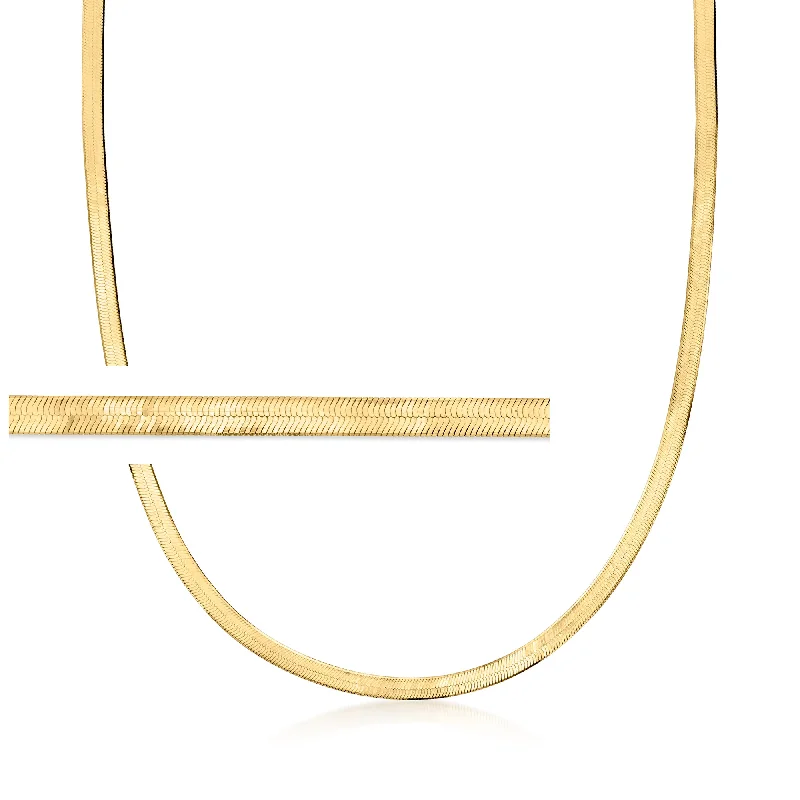 Exclusive Online Jewelry Sale – Don't Wait RS Pure by Ross-Simons Italian 18kt Gold Vermeil Herringbone Necklace Exclusive Online Jewelry Sale – Don't Wait RS Pure by Ross-Simons Italian 18kt Gold Vermeil Herringbone Necklace