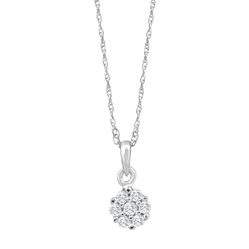 Discounted Jewelry For A Glamorous Look Small Pave Real Diamond Pendant 10k White Gold 18" Women's Necklace Discounted Jewelry For A Glamorous Look Small Pave Real Diamond Pendant 10k White Gold 18" Women's Necklace