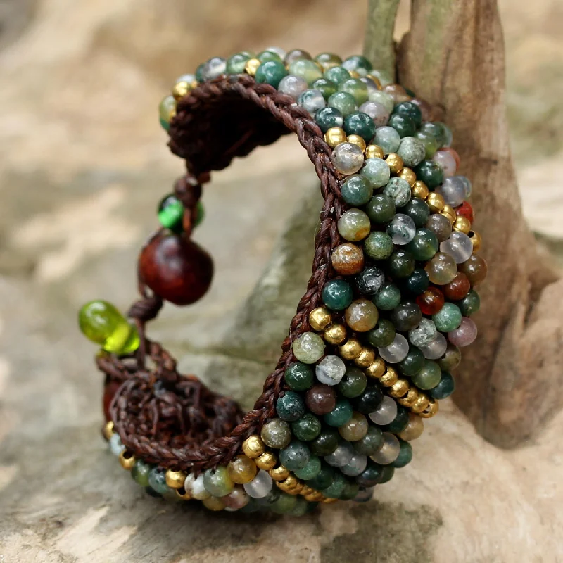Elegant Jewelry Styles At Budget-Friendly Prices Thai Smile Jasper and Brass Beaded Wristband Bracelet from Thailand Elegant Jewelry Styles At Budget-Friendly Prices Thai Smile Jasper and Brass Beaded Wristband Bracelet from Thailand