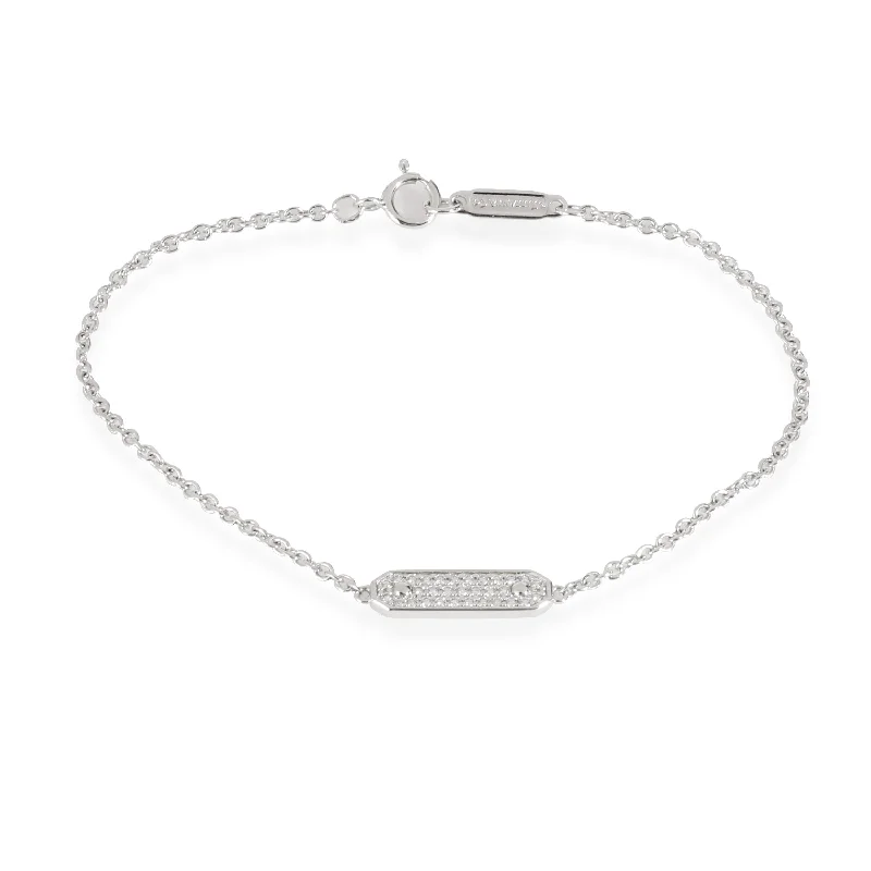 Luxury Jewelry At Unbeatable Discounts Tiffany & Co. Diamond Tag Chain Bracelet in 18k White Gold 0.08 CTW Luxury Jewelry At Unbeatable Discounts Tiffany & Co. Diamond Tag Chain Bracelet in 18k White Gold 0.08 CTW