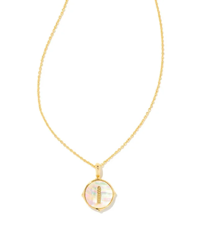 Limited-Time Jewelry Sale – Elegant Styles At Less Women'a Letter I Disc Pendant Necklace In Gold Iridescent Abalone Limited-Time Jewelry Sale – Elegant Styles At Less Women'a Letter I Disc Pendant Necklace In Gold Iridescent Abalone