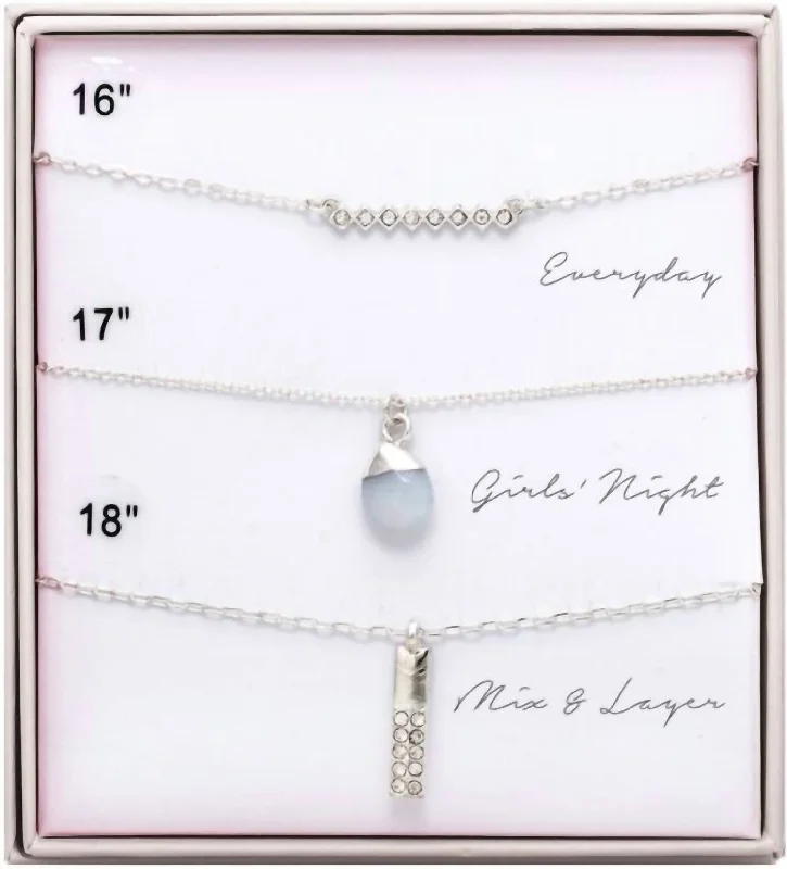 Grab Your Dream Jewelry At The Lowest Prices Women's Dainty Layering Necklace Set In Silver Grab Your Dream Jewelry At The Lowest Prices Women's Dainty Layering Necklace Set In Silver