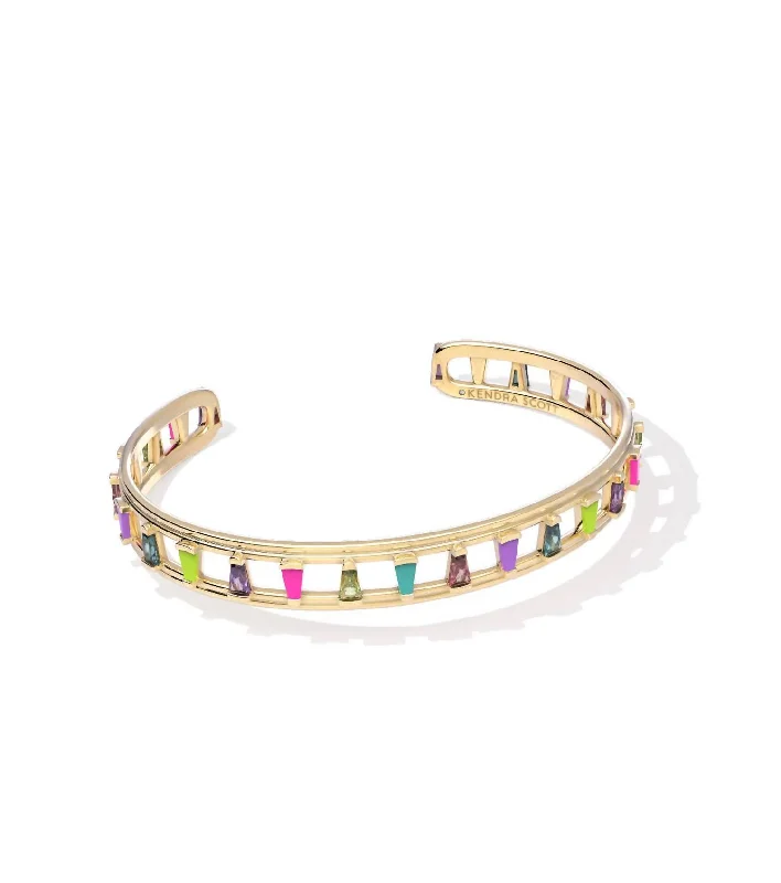 Grab Your Favorite Jewelry At The Lowest Prices Women's Kelsey Cuff Bracelet In Gold Multi Mix Grab Your Favorite Jewelry At The Lowest Prices Women's Kelsey Cuff Bracelet In Gold Multi Mix