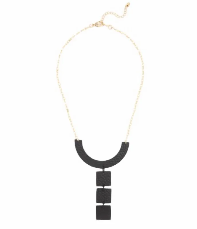 Shop Dazzling Jewelry At The Best Prices Women's Tile Drop Pendant Necklace In Black Shop Dazzling Jewelry At The Best Prices Women's Tile Drop Pendant Necklace In Black
