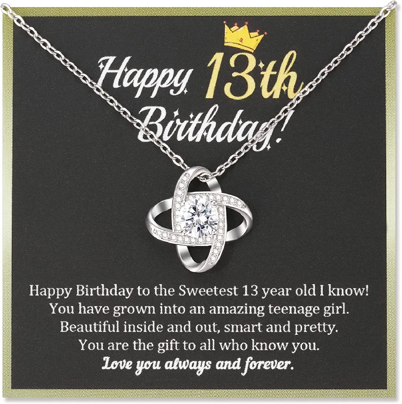 Premium Diamond Jewelry At Once-In-A-Lifetime Discounts 13Th Birthday Neaklace s For Girls Love Knot Necklace Sweet Jewelry Gifts Happy s Ideas For 13Th 16Th Teen Girls Women Premium Diamond Jewelry At Once-In-A-Lifetime Discounts 13Th Birthday Neaklace s For Girls Love Knot Necklace Sweet Jewelry Gifts Happy s Ideas For 13Th 16Th Teen Girls Women