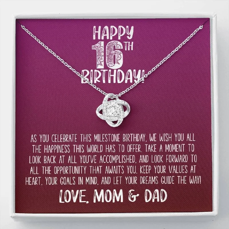 Elegant Jewelry, Affordable Luxury – Shop Now 16th Birthday Neaklace Love Knot Necklace Happy 16th For Young Woman Milestone For Her Unique Gift Necklace for Elegant Jewelry, Affordable Luxury – Shop Now 16th Birthday Neaklace Love Knot Necklace Happy 16th For Young Woman Milestone For Her Unique Gift Necklace for