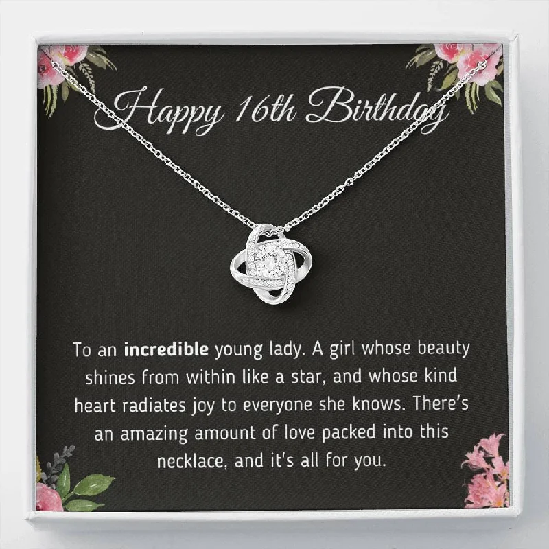 Gorgeous Jewelry, Limited-Time Savings 16th Birthday Neaklace The Love Knot Necklace Happy 16th Birthday Jewelry Gift - For Woman Turning 16 – Necklace With Gorgeous Jewelry, Limited-Time Savings 16th Birthday Neaklace The Love Knot Necklace Happy 16th Birthday Jewelry Gift - For Woman Turning 16 – Necklace With