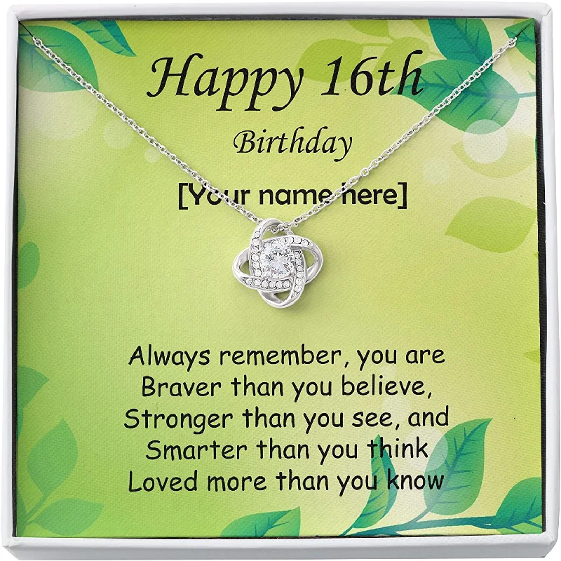 Jewelry Sale – Exclusive Styles At Lower Prices 16th Birthday Neaklace The Love Knot Necklace Happy 16th Birthday Unique Gift Necklace for Birthday Personalize Jewelry Sale – Exclusive Styles At Lower Prices 16th Birthday Neaklace The Love Knot Necklace Happy 16th Birthday Unique Gift Necklace for Birthday Personalize