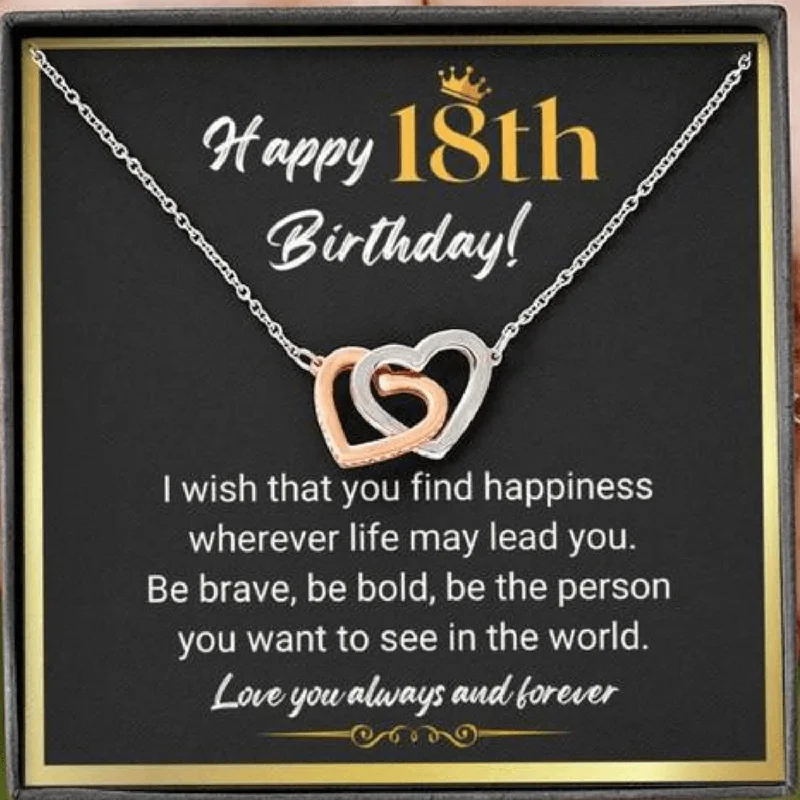 Limited-Stock Jewelry Sale – Once It's Gone, It's Gone 18th Birthday Necklace - Interlock Heart Necklace For 18 Year Old s For Her Daughter Sister Granddaughter Best Friends Limited-Stock Jewelry Sale – Once It's Gone, It's Gone 18th Birthday Necklace - Interlock Heart Necklace For 18 Year Old s For Her Daughter Sister Granddaughter Best Friends