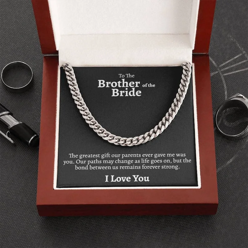Everyday Jewelry Essentials Now On Sale Brother of the Bride Cuban Link Chain Bride to Brother Gifts Gifts for Brother of the Bride Wedding Gift for Brother Everyday Jewelry Essentials Now On Sale Brother of the Bride Cuban Link Chain Bride to Brother Gifts Gifts for Brother of the Bride Wedding Gift for Brother