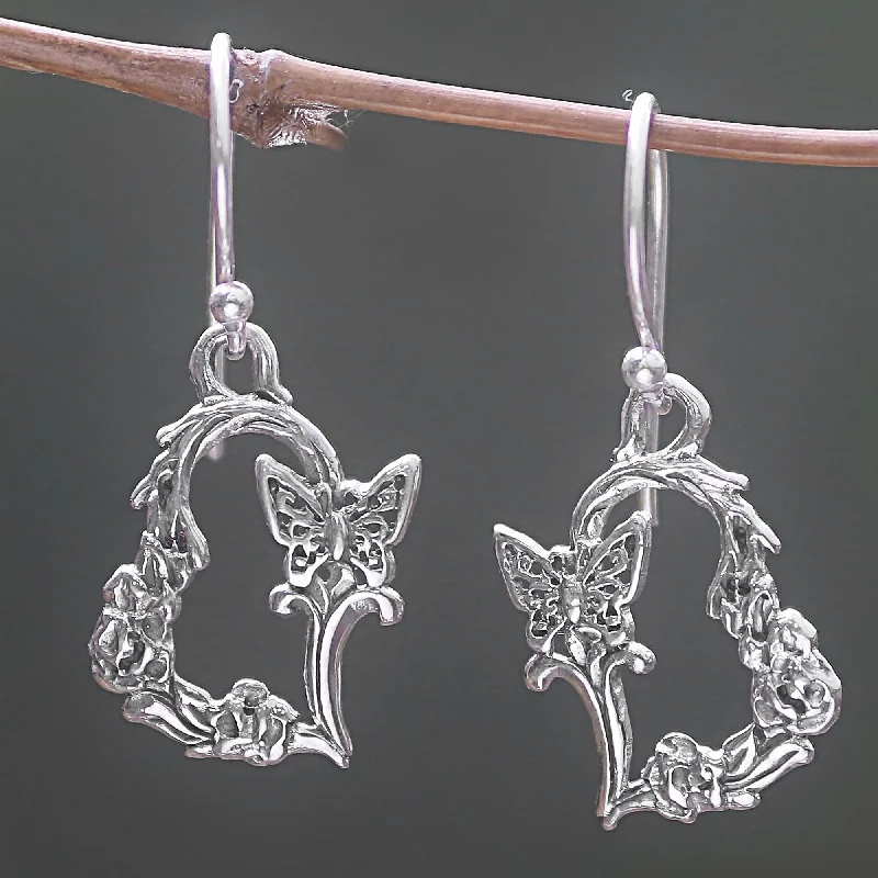 Shop Stylish Jewelry Now And Save Big Butterfly Flutter Sterling Silver Butterfly Dangle Earrings from Indonesia Shop Stylish Jewelry Now And Save Big Butterfly Flutter Sterling Silver Butterfly Dangle Earrings from Indonesia