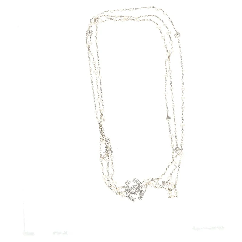 Bold And Beautiful Jewelry Now At Irresistible Prices Chanel Pearl-Embellished Necklace in Gold Metal