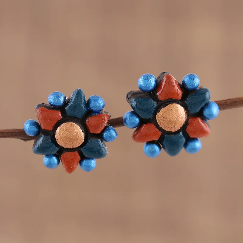 Shop High-Quality Jewelry At Jaw-Dropping Discounts Delightful Flowers Flower-Shaped Ceramic Button Earrings Crafted in India Shop High-Quality Jewelry At Jaw-Dropping Discounts Delightful Flowers Flower-Shaped Ceramic Button Earrings Crafted in India