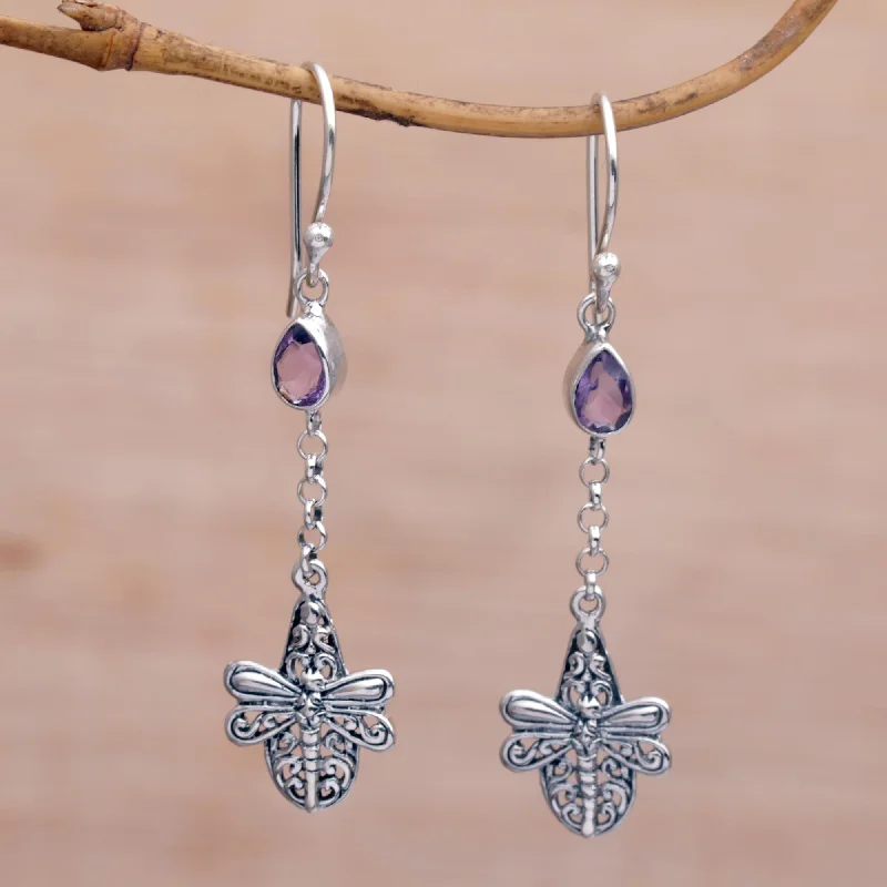 Flash Sale On Stunning Jewelry – Don't Miss Out Dragonfly Altar Handmade 925 Sterling Silver Amethyst Dragonfly Earrings Flash Sale On Stunning Jewelry – Don't Miss Out Dragonfly Altar Handmade 925 Sterling Silver Amethyst Dragonfly Earrings