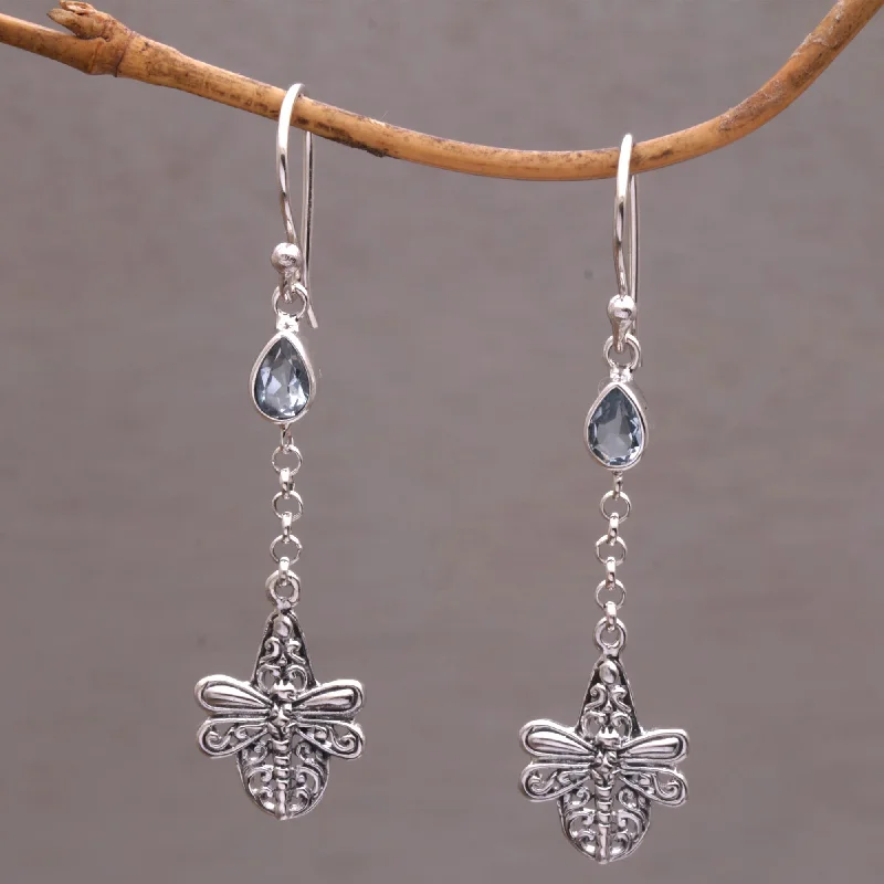 Seasonal Jewelry Deals – Elevate Your Style Dragonfly Altar Handmade 925 Sterling Silver Blue Topaz Dragonfly Earrings Seasonal Jewelry Deals – Elevate Your Style Dragonfly Altar Handmade 925 Sterling Silver Blue Topaz Dragonfly Earrings