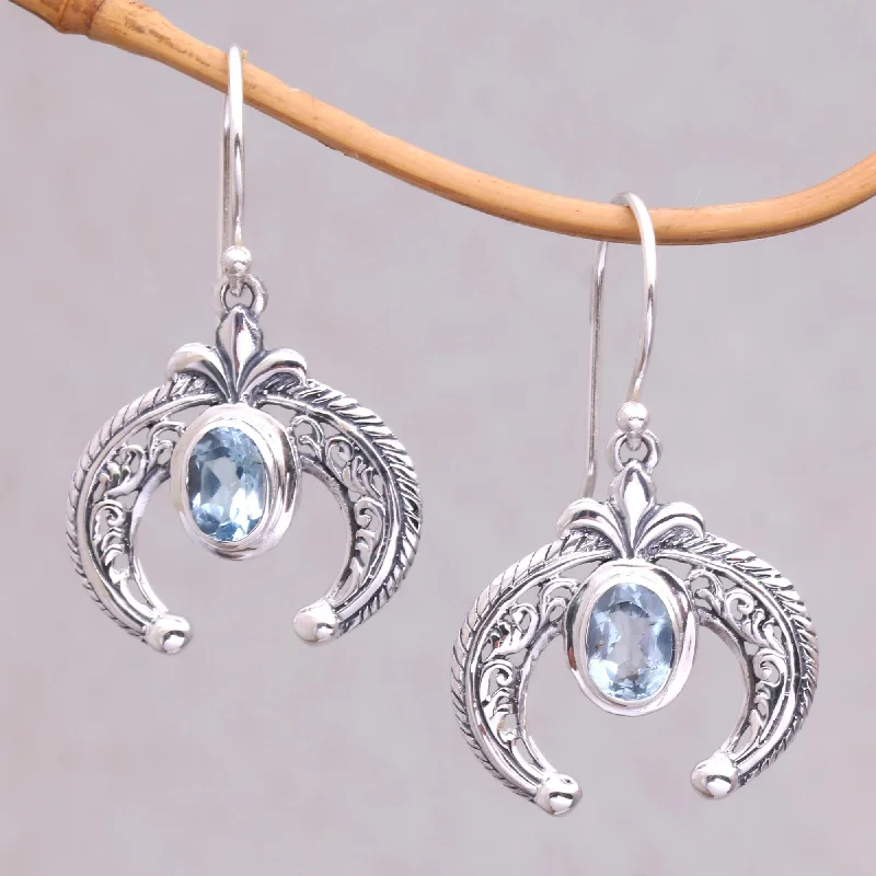 Luxury Jewelry At Unbeatable Discounts Elegant Talons Indonesian Blue Topaz and Sterling Silver Dangle Earrings Luxury Jewelry At Unbeatable Discounts Elegant Talons Indonesian Blue Topaz and Sterling Silver Dangle Earrings