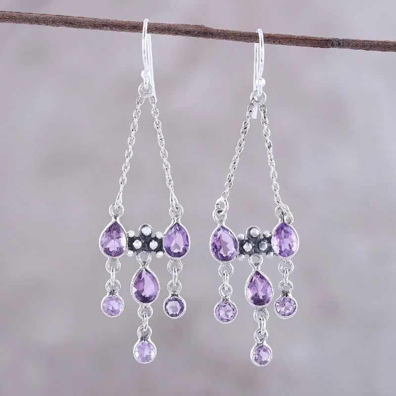 Buy More, Save More On Stunning Jewelry Pieces Glittering Dance Sterling Silver and Purple Amethyst Chandelier Earrings Buy More, Save More On Stunning Jewelry Pieces Glittering Dance Sterling Silver and Purple Amethyst Chandelier Earrings