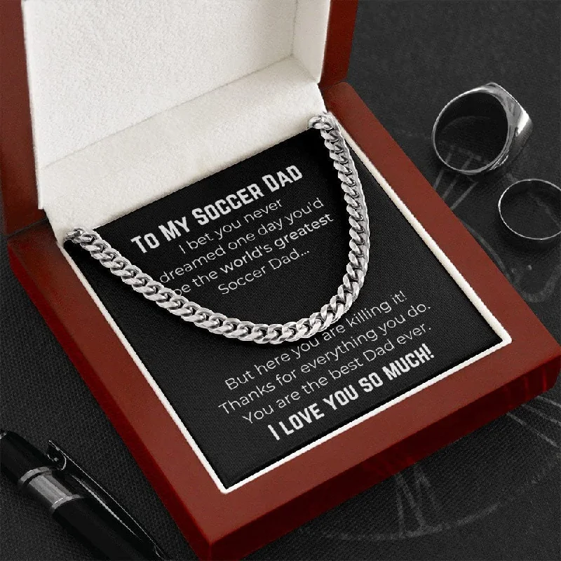 Affordable Glamour – Premium Jewelry At Special Prices Handmade Necklace Message Card Jewelry Message Necklace Personalized Gifts Soccer Dad gift. Cuban Link Chain necklace Affordable Glamour – Premium Jewelry At Special Prices Handmade Necklace Message Card Jewelry Message Necklace Personalized Gifts Soccer Dad gift. Cuban Link Chain necklace