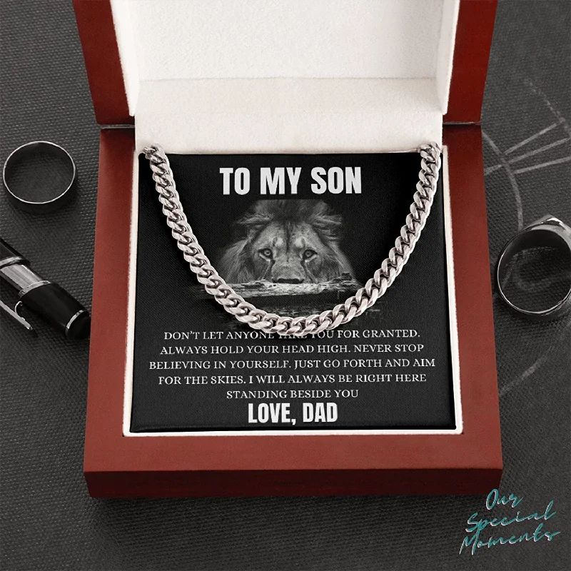 Special Offers On Handcrafted And Designer Jewelry Necklace Gift To My Son From Dad - Love Dad For Son From Dad Son Cuban Link Chain Necklace Teenager Special Offers On Handcrafted And Designer Jewelry Necklace Gift To My Son From Dad - Love Dad For Son From Dad Son Cuban Link Chain Necklace Teenager