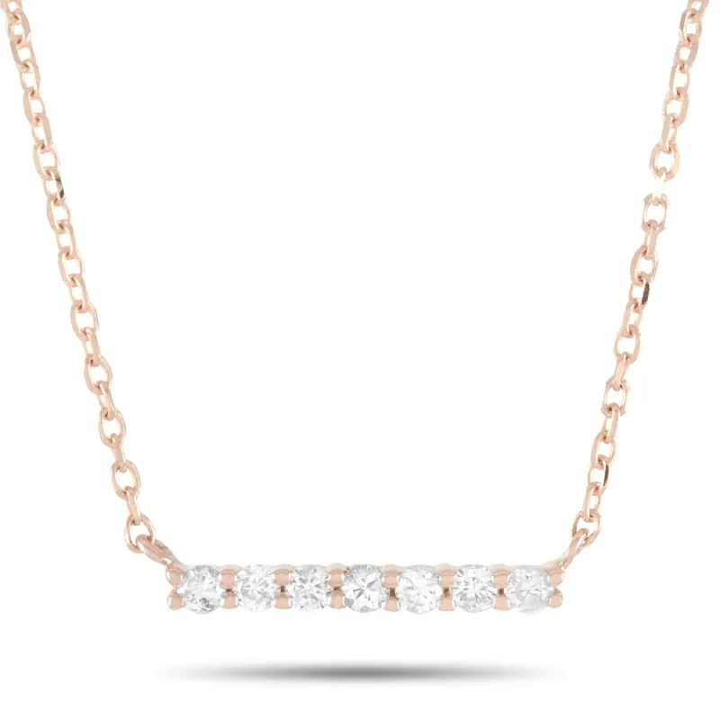 Trending Jewelry Now Available At Exclusive Prices LB Exclusive 14K Rose Gold 0.10 ct Diamond Necklace Trending Jewelry Now Available At Exclusive Prices LB Exclusive 14K Rose Gold 0.10 ct Diamond Necklace