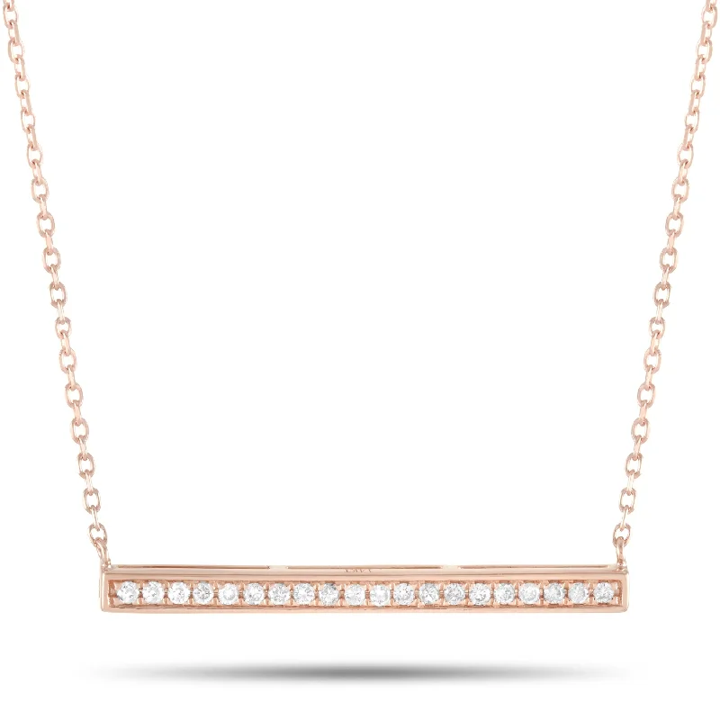 Elevate Your Outfit With Discounted Statement Jewelry LB Exclusive 14K Rose Gold 0.10 ct Diamond Pendant Necklace Elevate Your Outfit With Discounted Statement Jewelry LB Exclusive 14K Rose Gold 0.10 ct Diamond Pendant Necklace