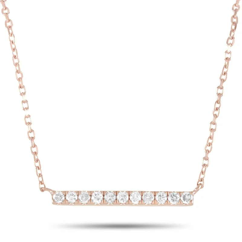 Shop Dazzling Jewelry With Special Promotional Discounts LB Exclusive 14K Rose Gold 0.10 ct Diamond Pendant Necklace Shop Dazzling Jewelry With Special Promotional Discounts LB Exclusive 14K Rose Gold 0.10 ct Diamond Pendant Necklace