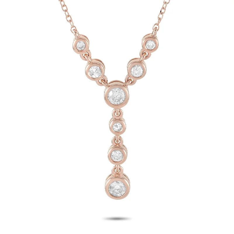 Premium Diamond Jewelry For Unforgettable Moments LB Exclusive 14K Rose Gold 0.25 ct Diamond Necklace Premium Diamond Jewelry For Unforgettable Moments LB Exclusive 14K Rose Gold 0.25 ct Diamond Necklace