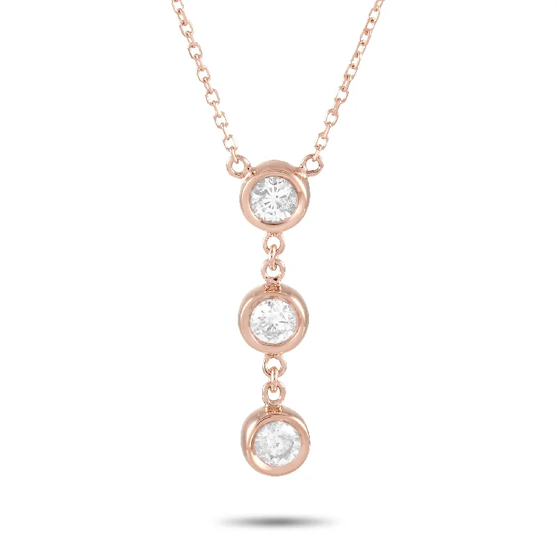 Clearance Sale On High-End Jewelry Collections LB Exclusive 14K Rose Gold 0.35 ct Diamond Pendant Necklace Clearance Sale On High-End Jewelry Collections LB Exclusive 14K Rose Gold 0.35 ct Diamond Pendant Necklace